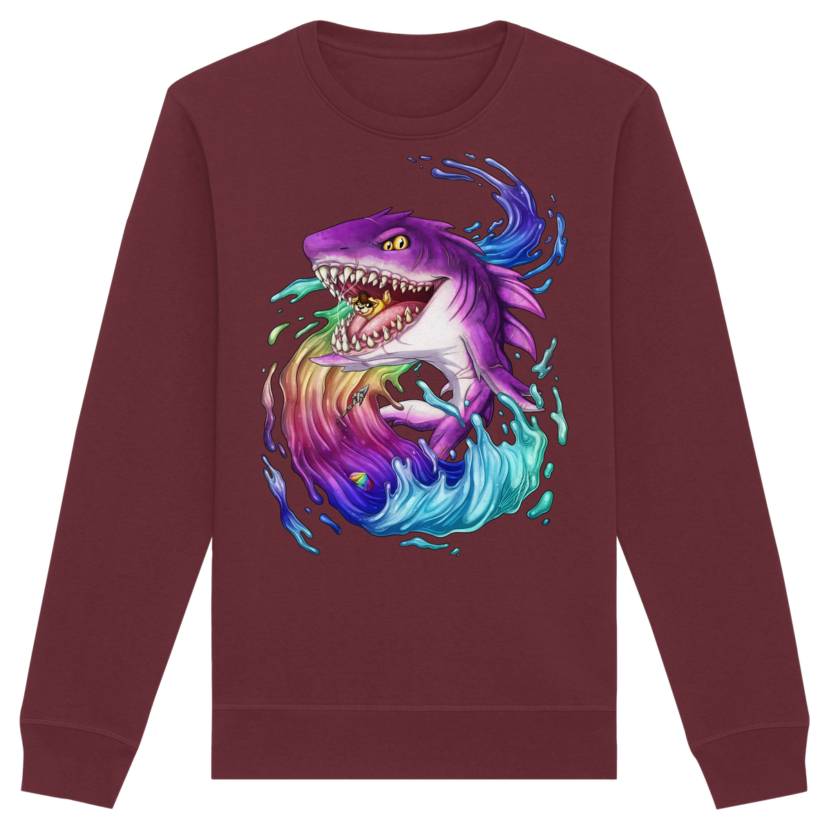 LupiArts Megalodon Crested - Organic Basic Unisex Sweatshirt