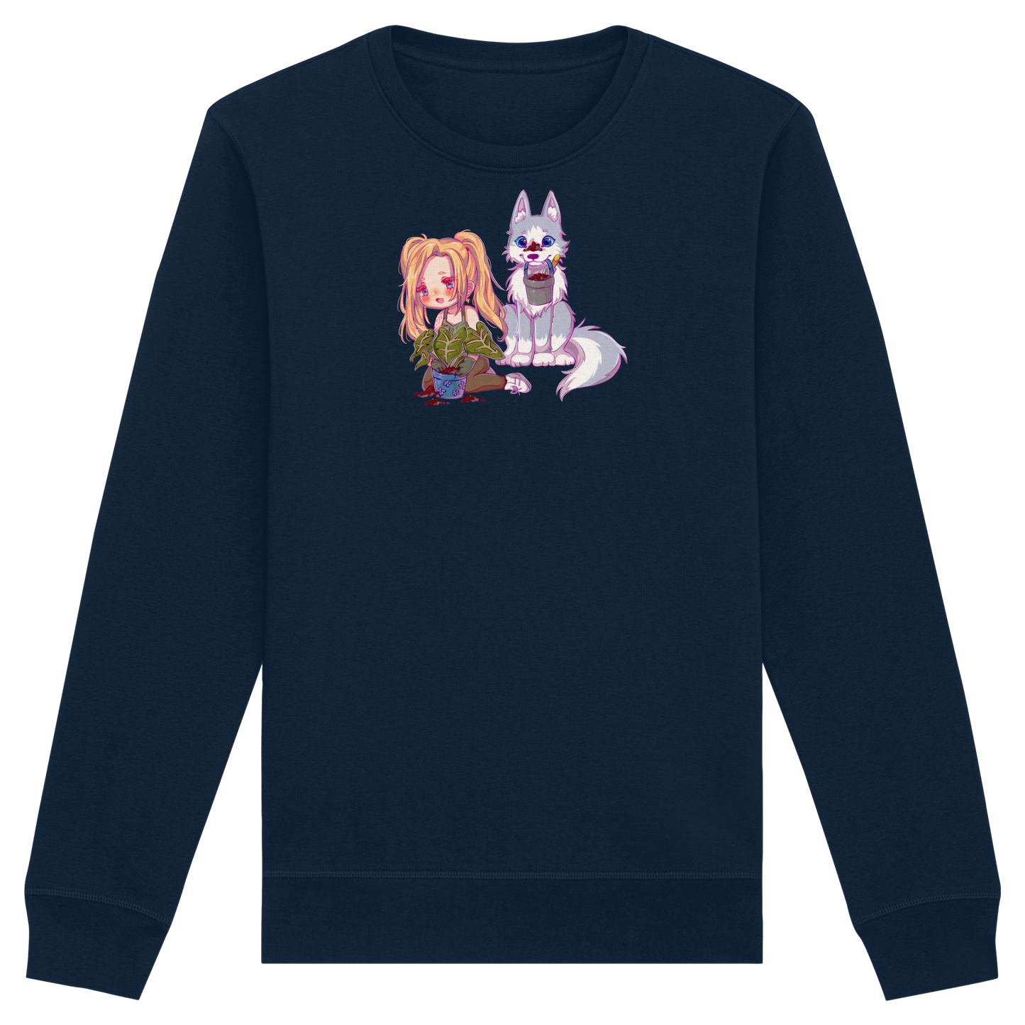 StaceyLucia Wolf Chibi - Organic Basic Unisex Sweatshirt