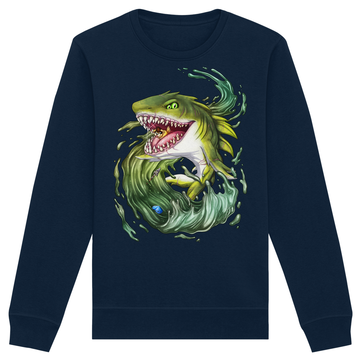 LupiArts Megalodon Ancient - Organic Basic Unisex Sweatshirt
