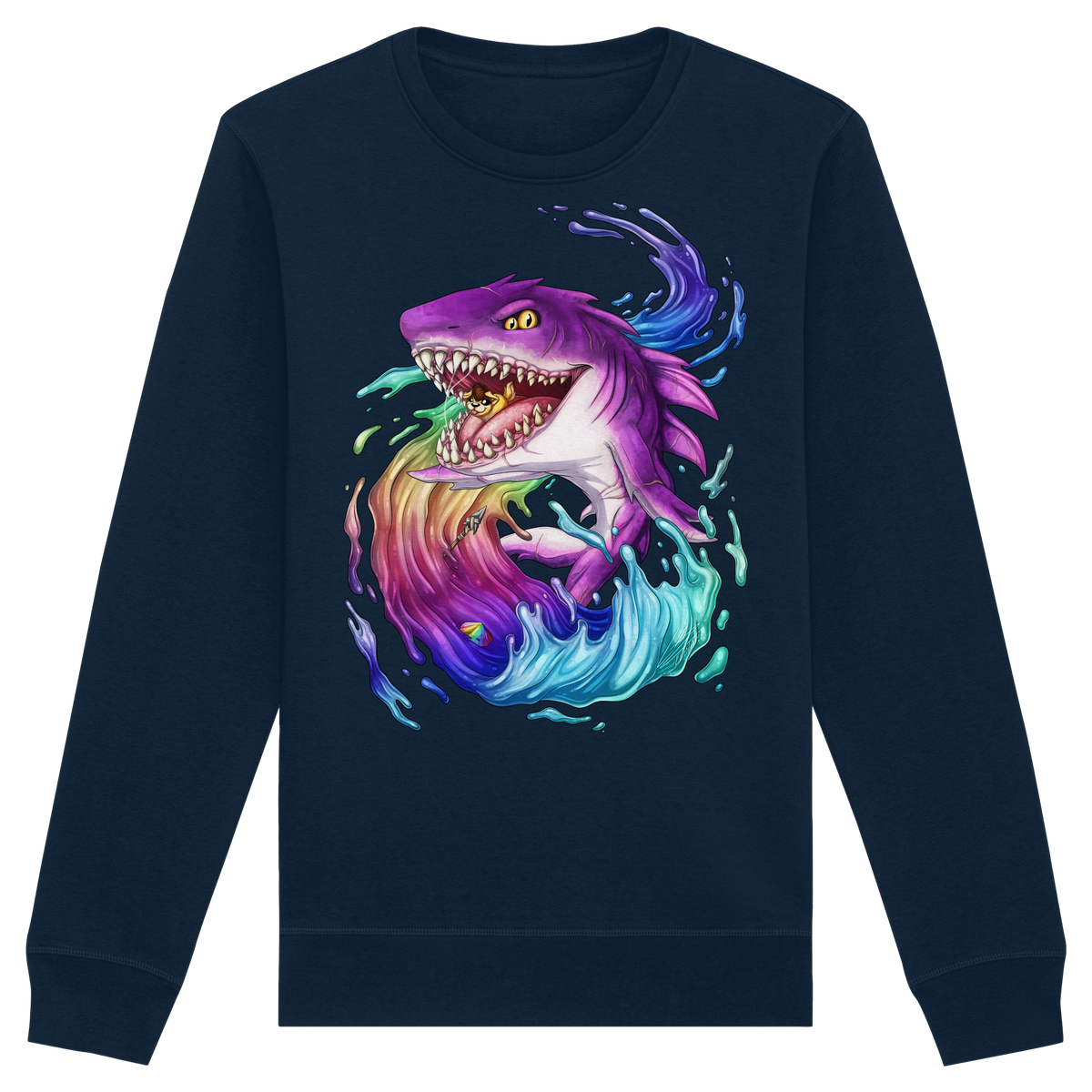 LupiArts Megalodon Crested - Organic Basic Unisex Sweatshirt