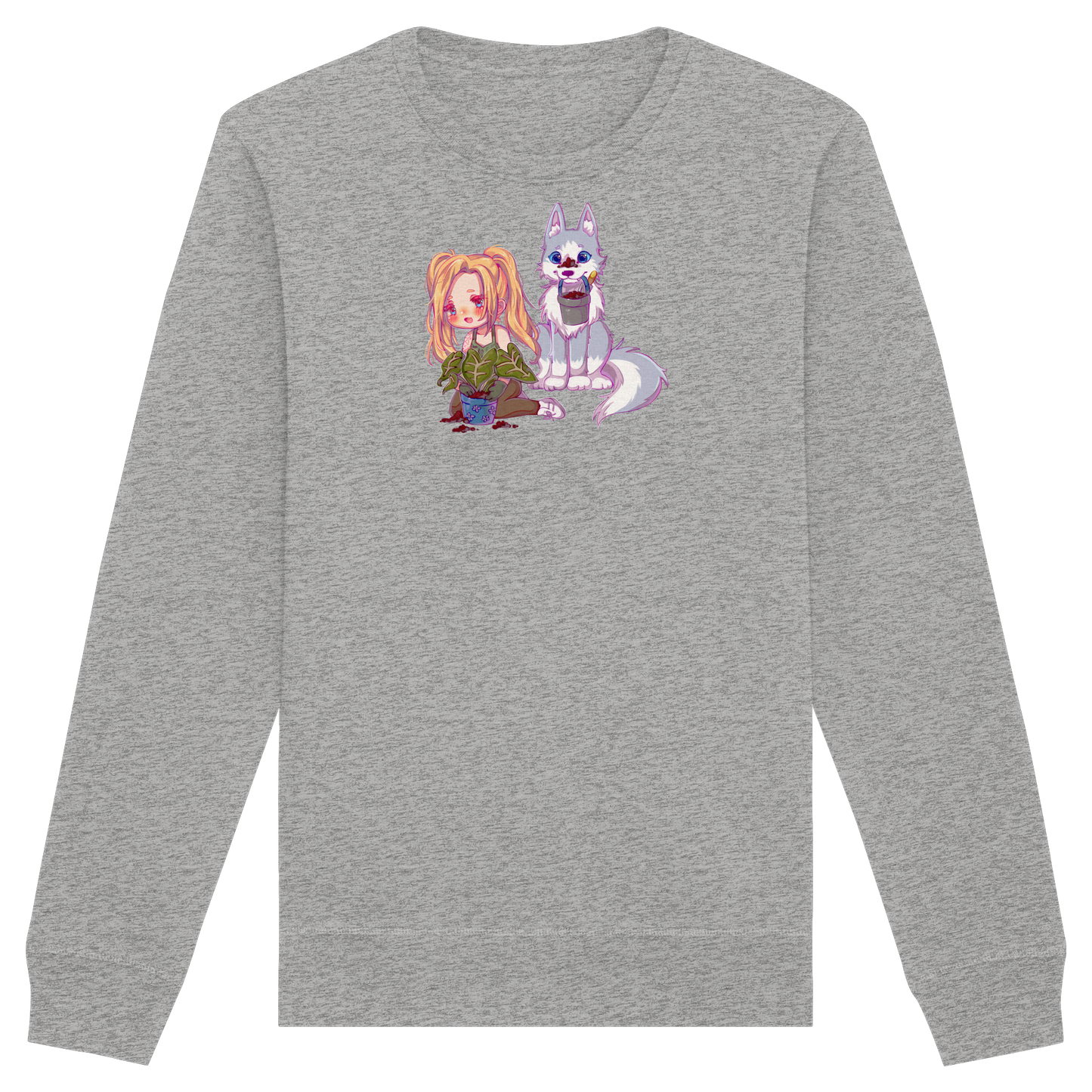 StaceyLucia Wolf Chibi - Organic Basic Unisex Sweatshirt