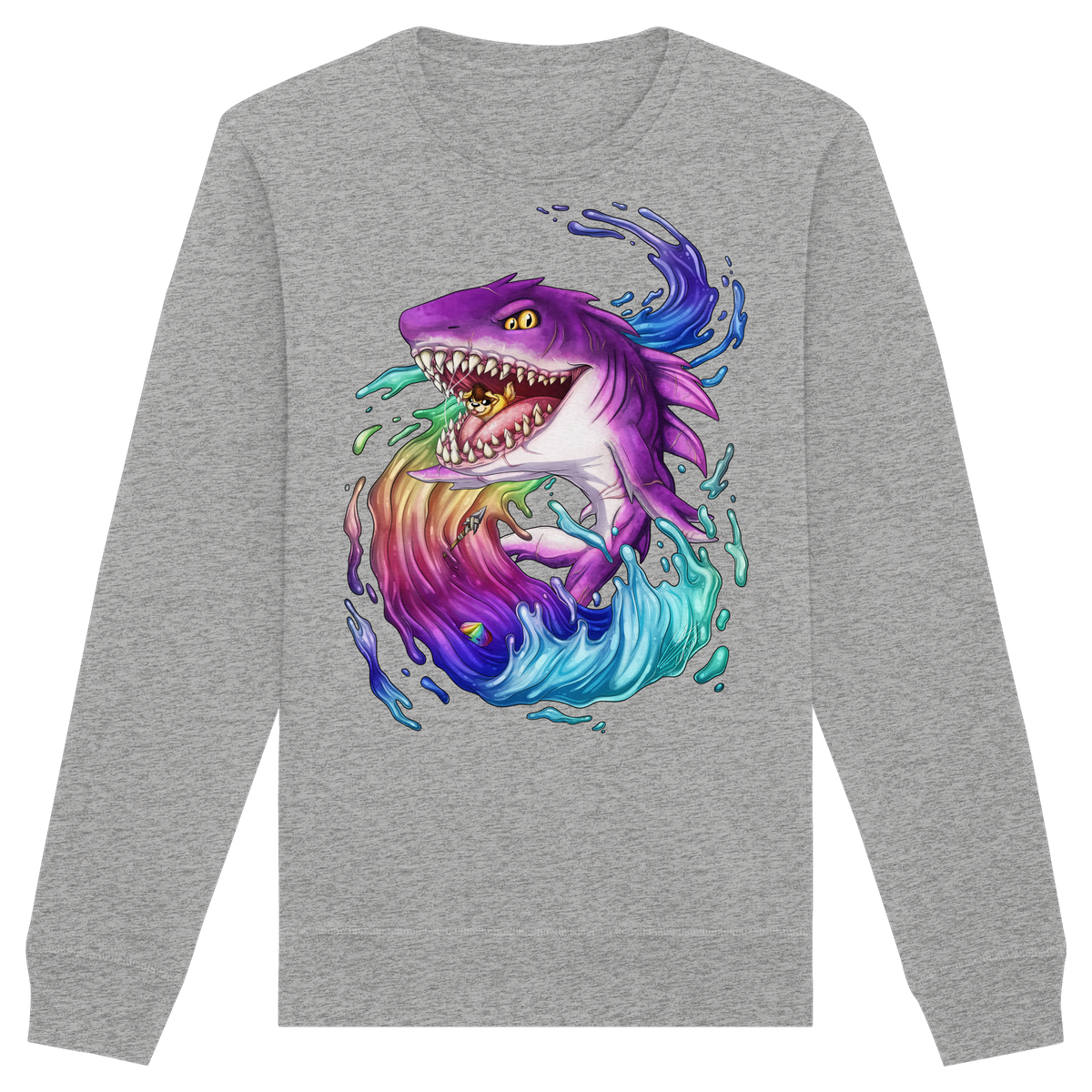 LupiArts Megalodon Crested - Organic Basic Unisex Sweatshirt