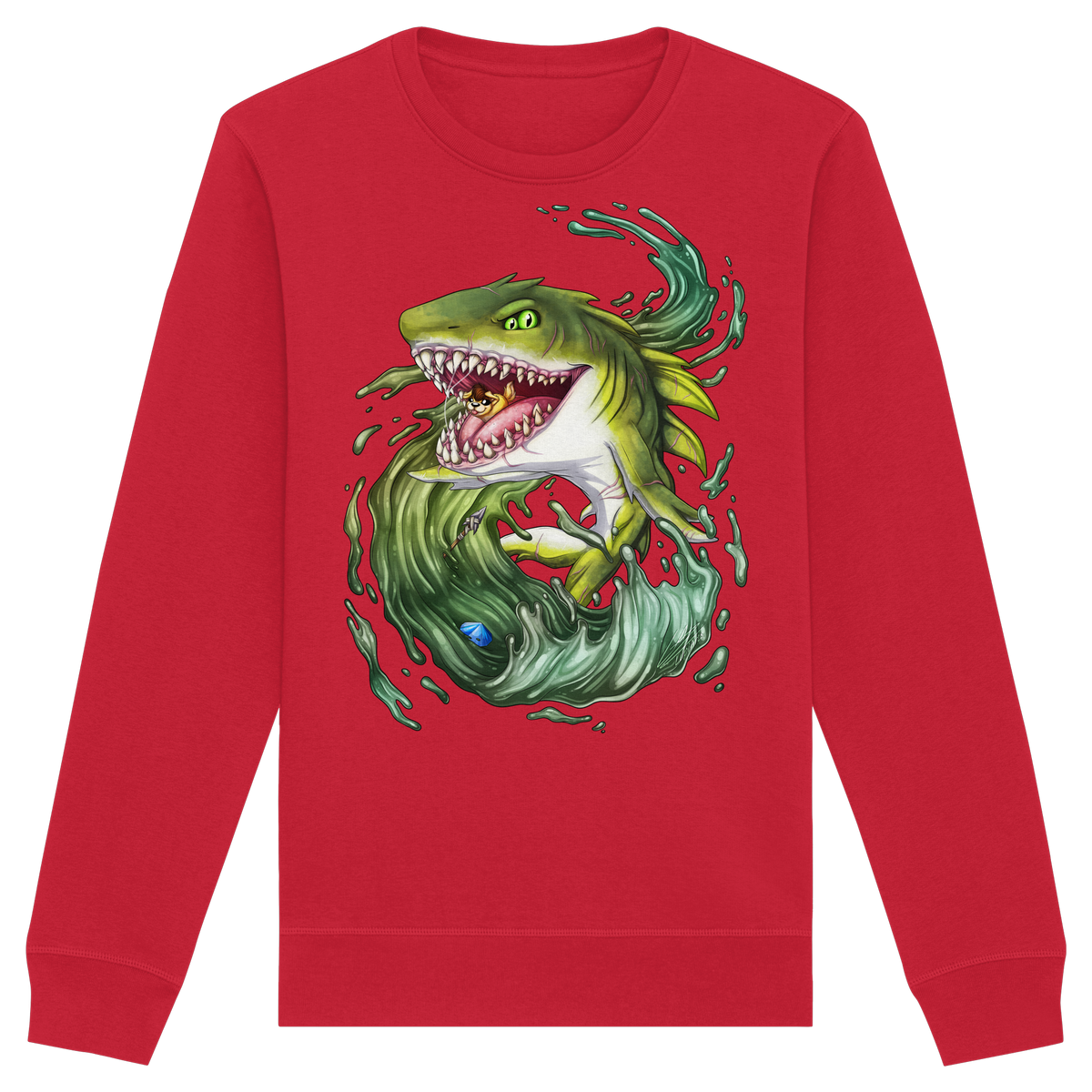 LupiArts Megalodon Ancient - Organic Basic Unisex Sweatshirt