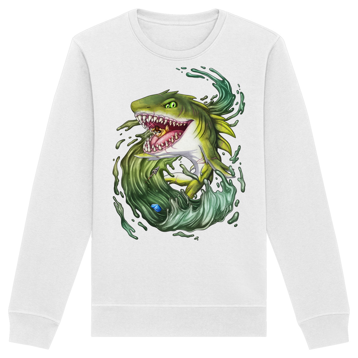 LupiArts Megalodon Ancient - Organic Basic Unisex Sweatshirt