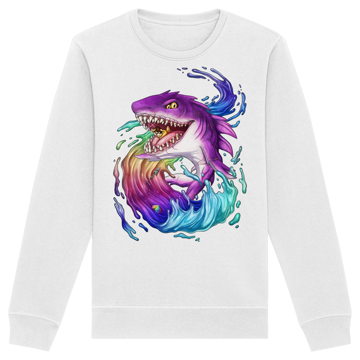 LupiArts Megalodon Crested - Organic Basic Unisex Sweatshirt