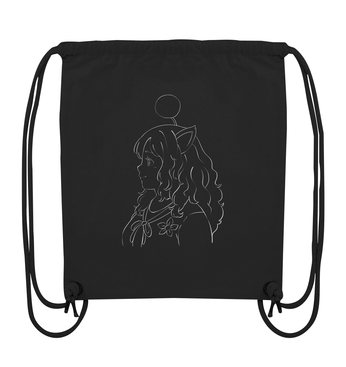 Miss_Moogle Logo Outline - Organic Gym-Bag
