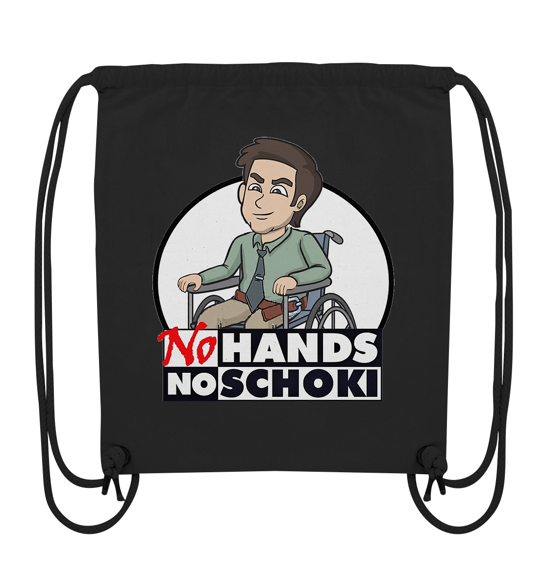 NoHandsNoSchoki Logo - Organic Gym-Bag