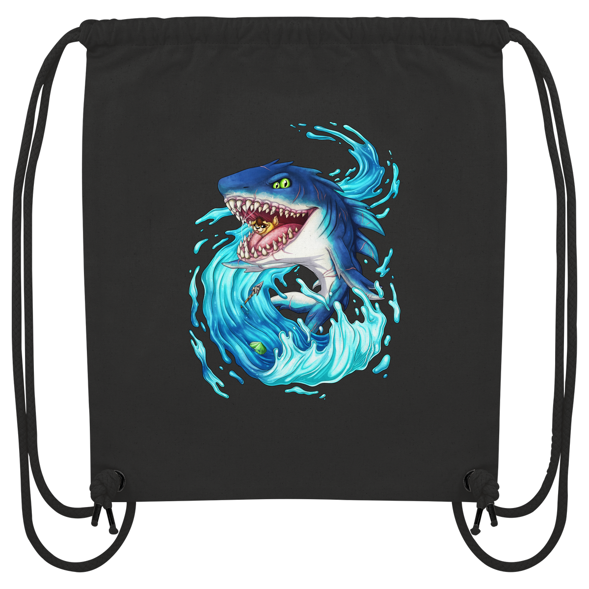 LupiArts Megalodon Hungering - Organic Gym-Bag