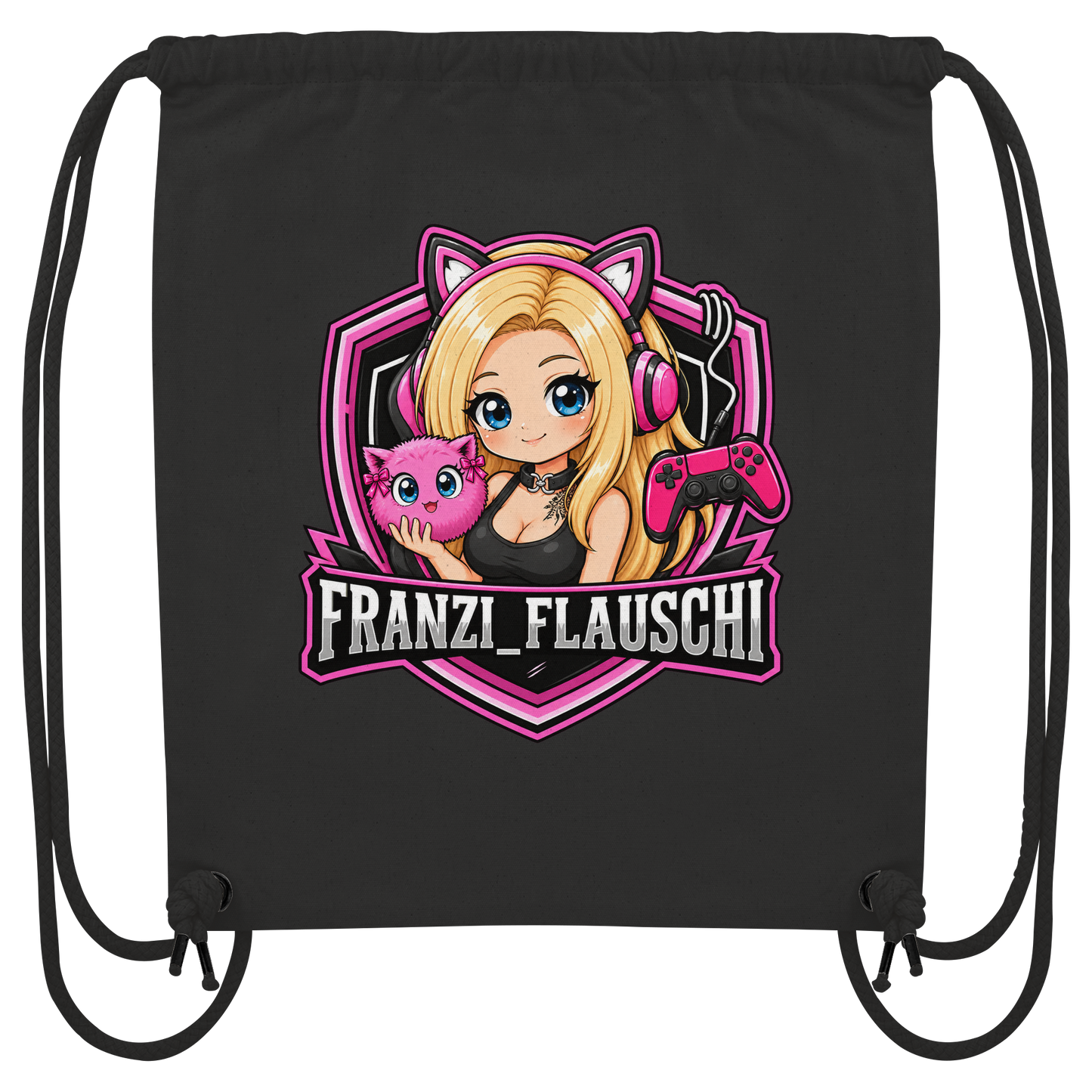 Franzi_Flauschi Logo - Organic Gym-Bag