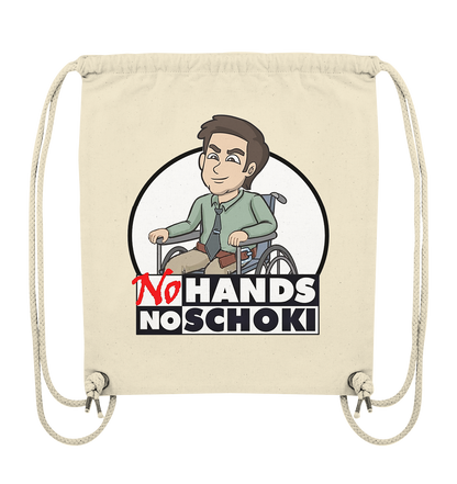 NoHandsNoSchoki Logo - Organic Gym-Bag