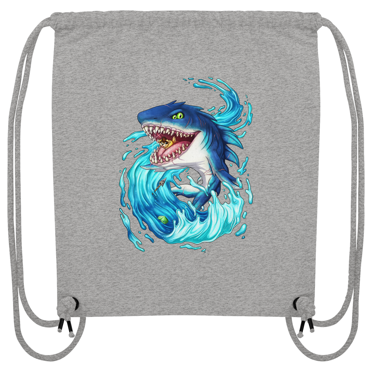 LupiArts Megalodon Hungering - Organic Gym-Bag