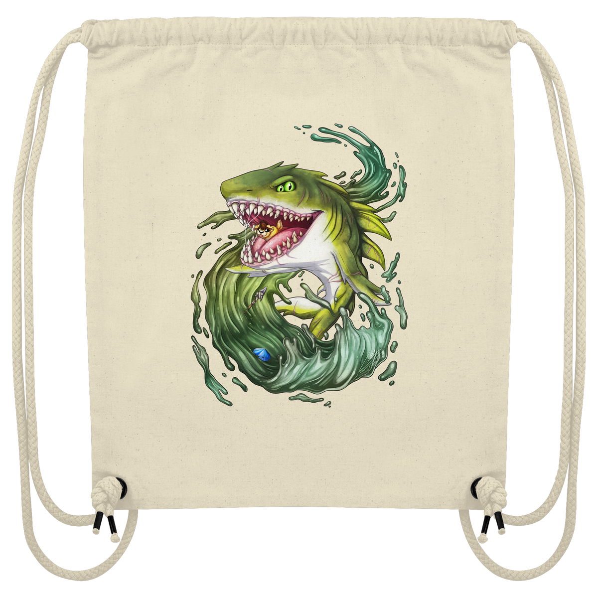 LupiArts Megalodon Ancient - Organic Gym-Bag