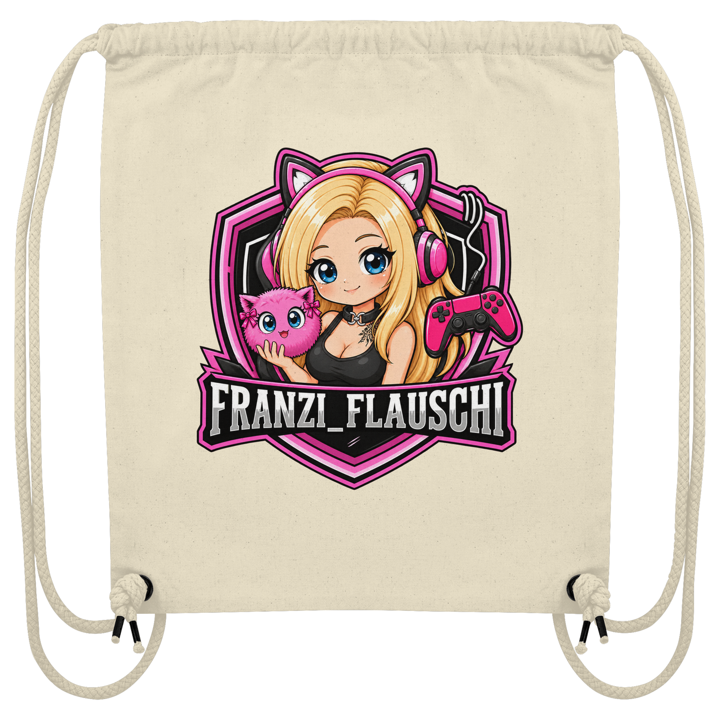 Franzi_Flauschi Logo - Organic Gym-Bag