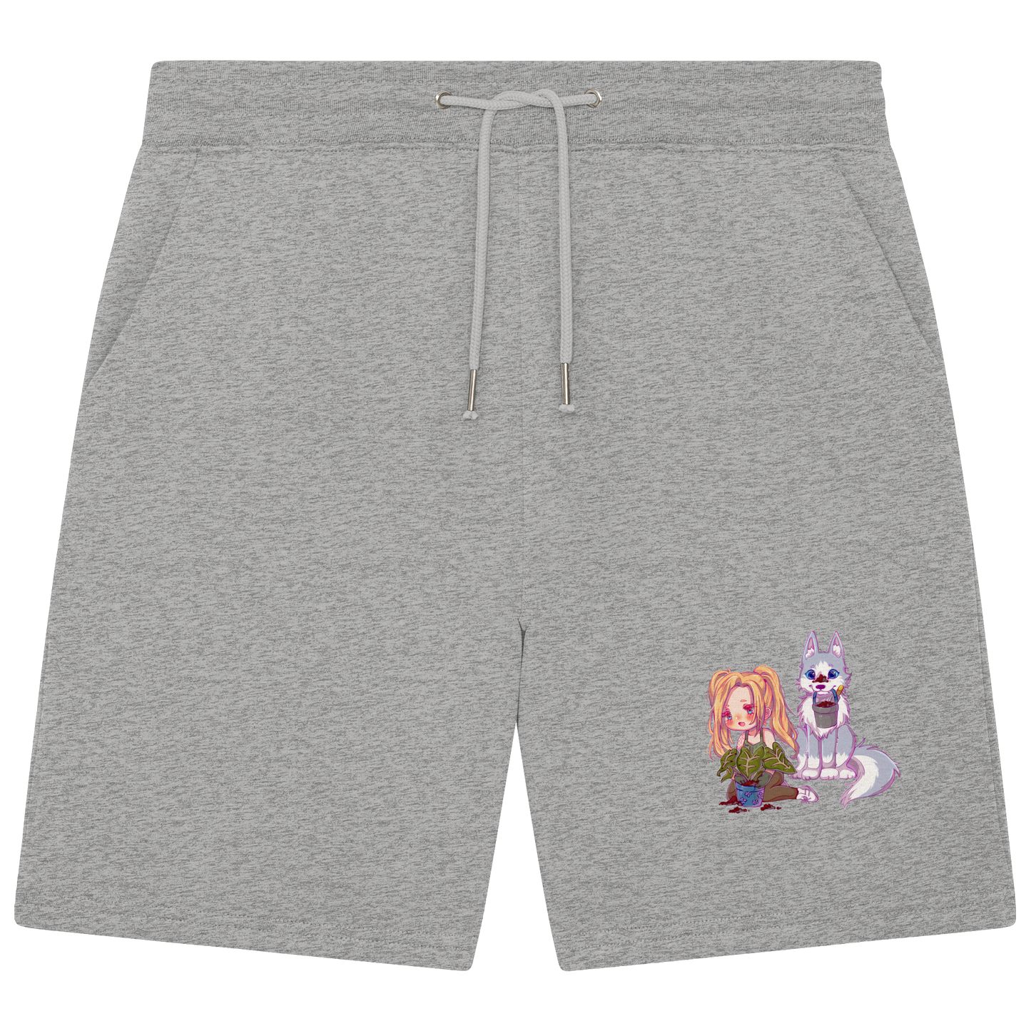StaceyLucia Wolf Chibi - Organic Jogger Shorts