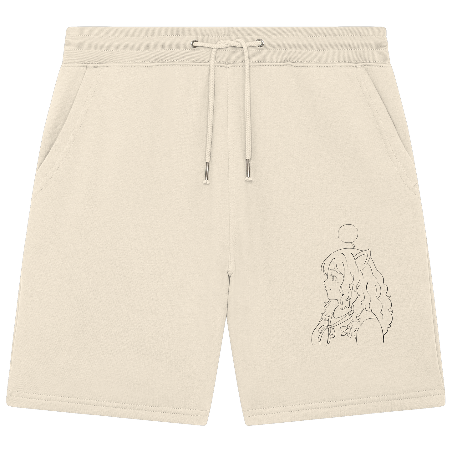 Miss_Moogle Logo Outline - Organic Jogger Shorts