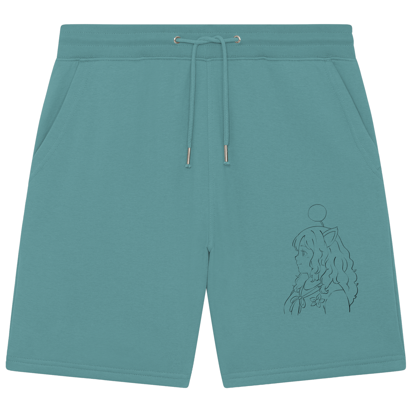 Miss_Moogle Logo Outline - Organic Jogger Shorts
