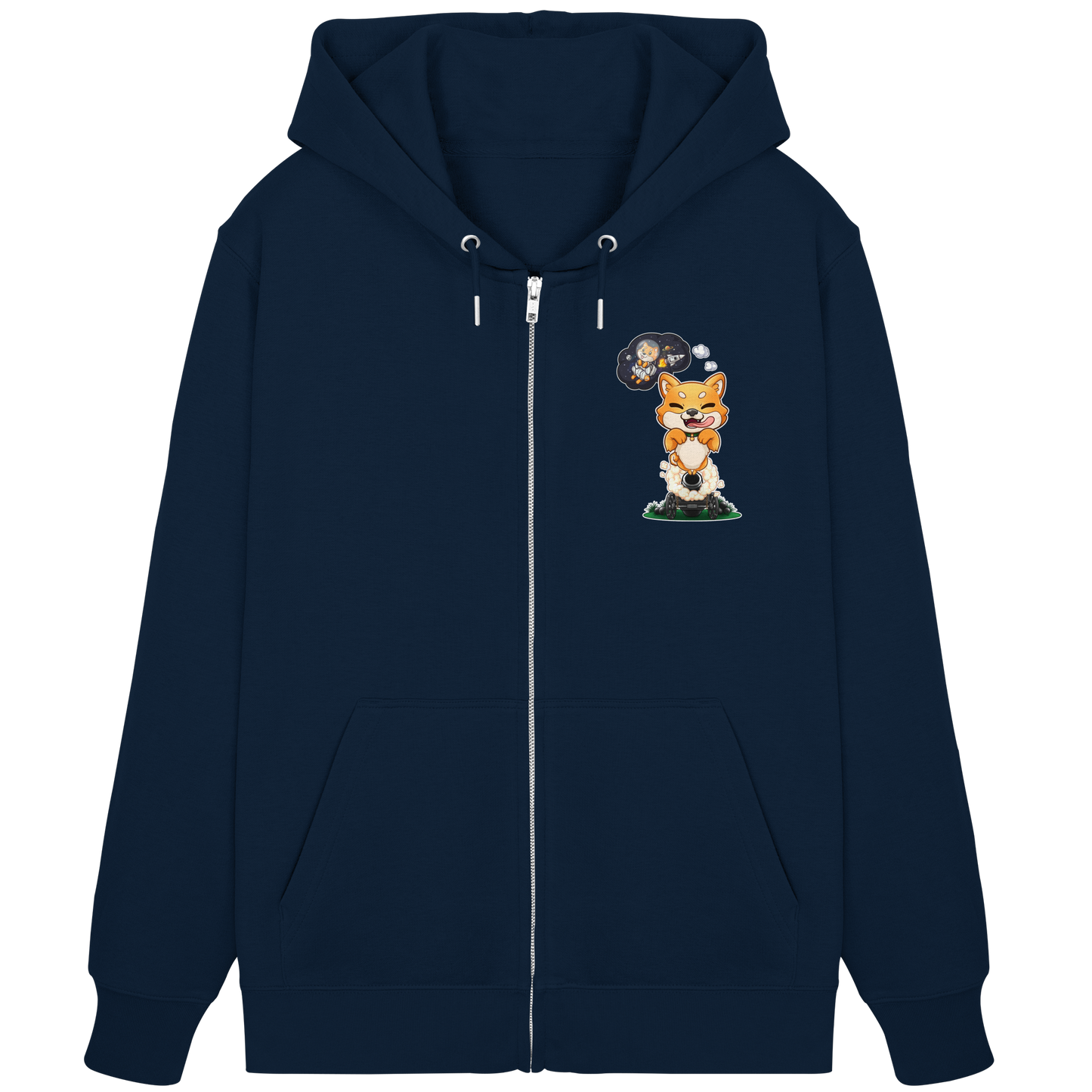 FeineKatze Shiba Astronaut - Organic Zipper