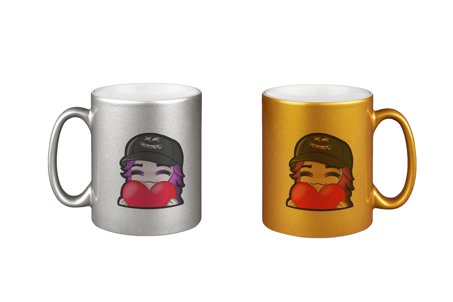 x3_kaspa Love - Silber- und Goldtassen Bundle